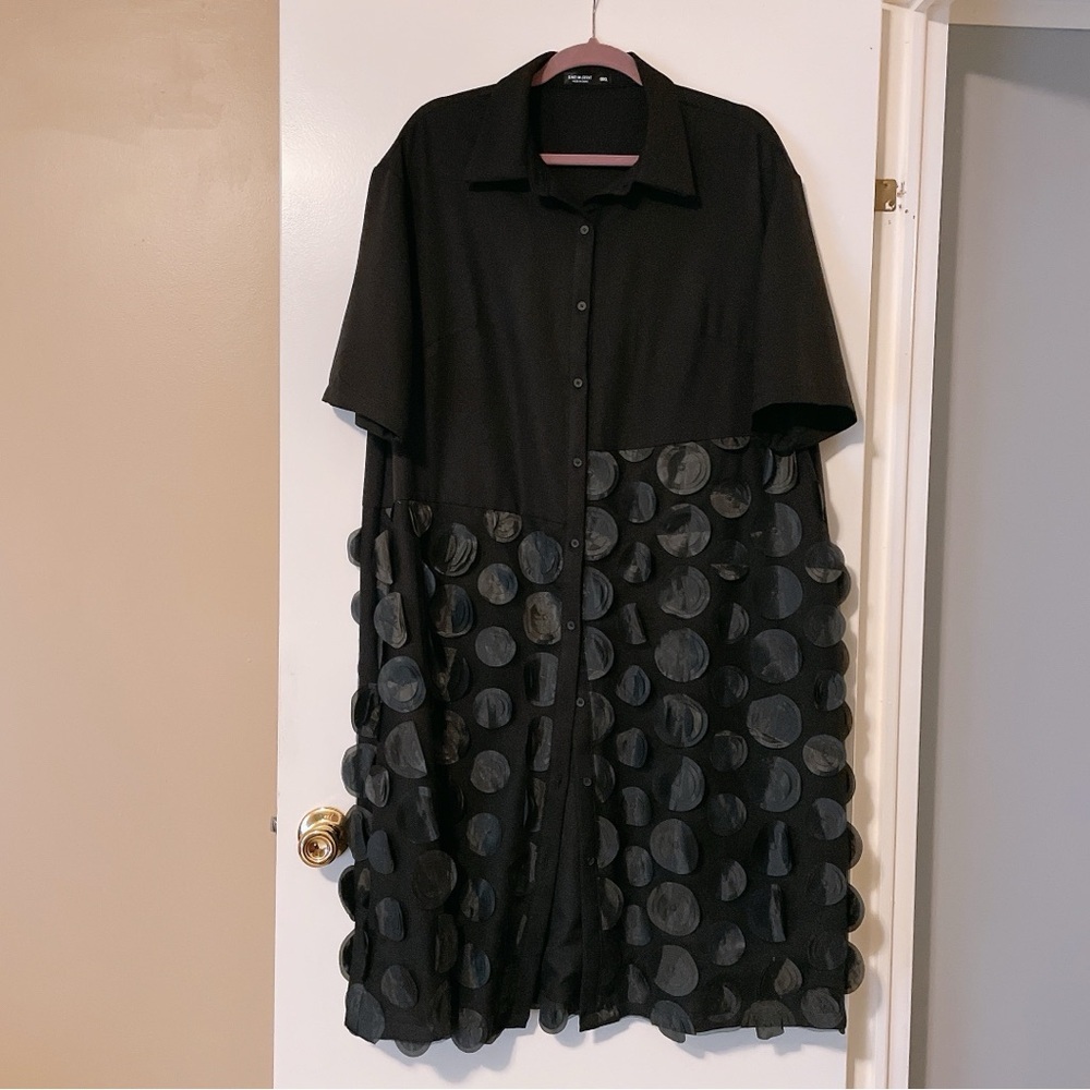 Shein Curve Black Dressy Midi Length Dress Size XL
